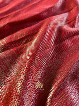 Scarlet Red Kanchipuram Silk Saree