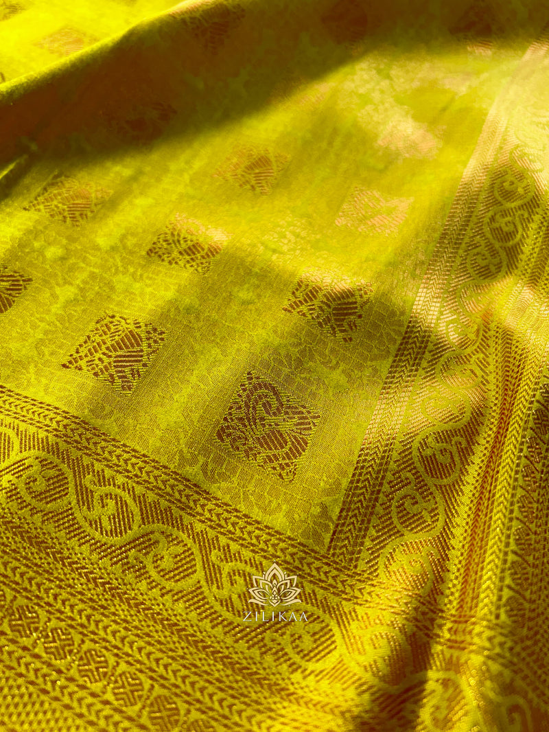 Baby Mehandi Kanjeevaram Silk Saree