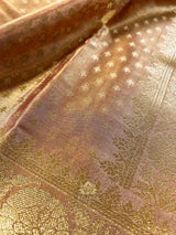 Caramel Gold Kanchipuram Tissue Silk Saree