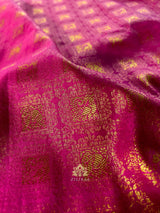Queen Pink Kanjeevaram Silk Saree