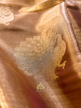 Caramel Gold Kanchipuram Tissue Silk Saree