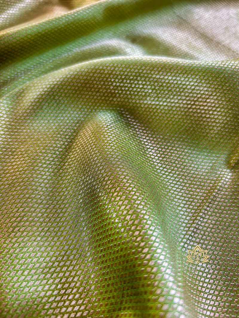 Mehendi Green with Rani Kanchipuram Silk Saree