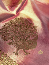 Salmon Pink Kanchipuram Tissue Silk Saree