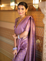 Lilac Purple Kanjeevaram Silk Saree