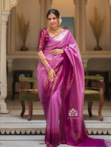 Fuchsia Purple Kanjeevaram Silk Saree