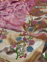 Hot Pink Meenakari Banarasi Katan Silk Saree
