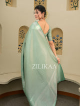 Pistachio Green Kanchipuram Silk Saree