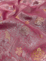 Hot Pink Meenakari Banarasi Katan Silk Saree