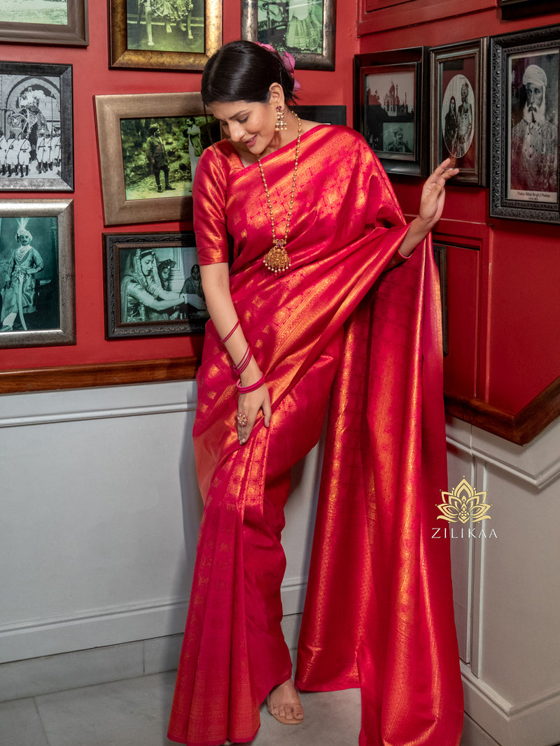 Red Special Kanjeevaram Silk Saree
