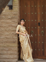Vintage Gold Kanchipuram Tissue SIlk Saree