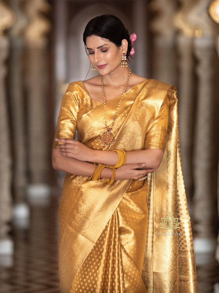 Golden Special Kanchipuram Tissue Silk Saree