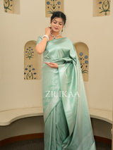 Pistachio Green Kanchipuram Silk Saree