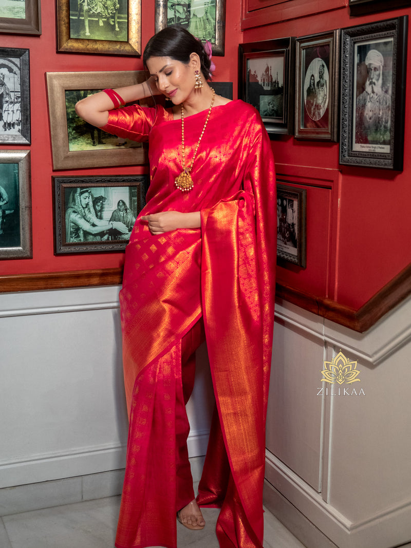 Red Special Kanjeevaram Silk Saree