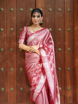 Scarlet Red Kanchipuram Silk Saree