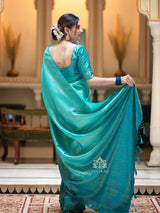 Tiffany Blue Kanjeevaram Silk Saree