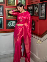 Queen Pink Kanjeevaram Silk Saree