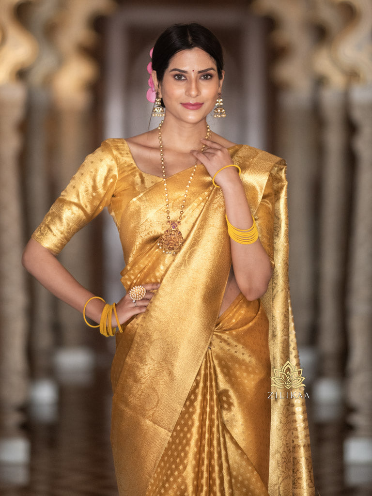 Golden Special Kanchipuram Tissue Silk Saree