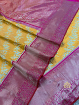 Daffodil Yellow Banarasi Katan Silk Saree