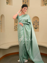 Pistachio Green Kanchipuram Silk Saree