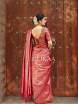 Maroon Red Kanjeevaram Silk Saree