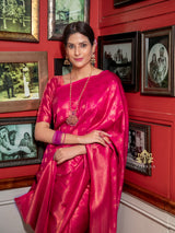Queen Pink Kanjeevaram Silk Saree