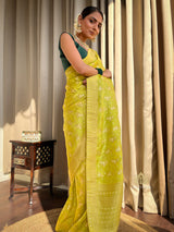Baby Mehendi Banarasi Uppada Silk Saree
