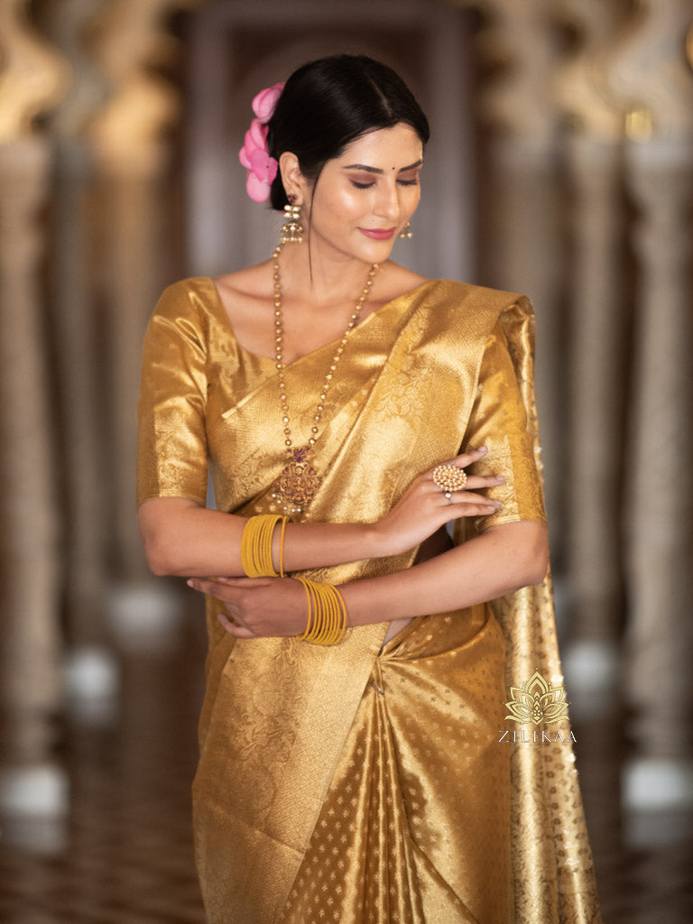 Golden Special Kanchipuram Tissue Silk Saree