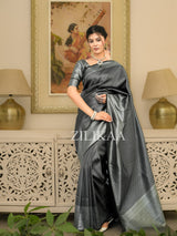 Midnight Black Kanjeevaram SIlk Saree