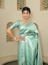 Pistachio Green Kanchipuram Silk Saree