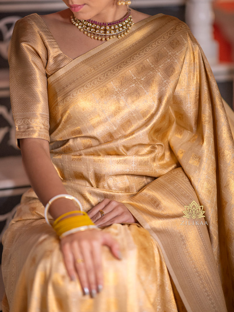 Golden Special Kanjeevaram Silk Saree