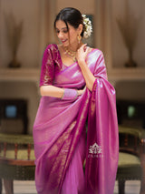 Fuchsia Purple Kanjeevaram Silk Saree