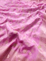 Baby Pink Banarasi Uppada Silk Saree