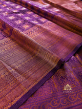 Eggplant Purple Kanjeevaram Silk Saree
