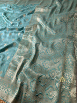 French Green Banarasi Uppada Silk Saree