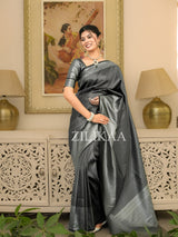 Midnight Black Kanjeevaram SIlk Saree
