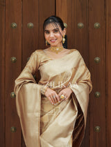 Vintage Gold Kanchipuram Tissue SIlk Saree