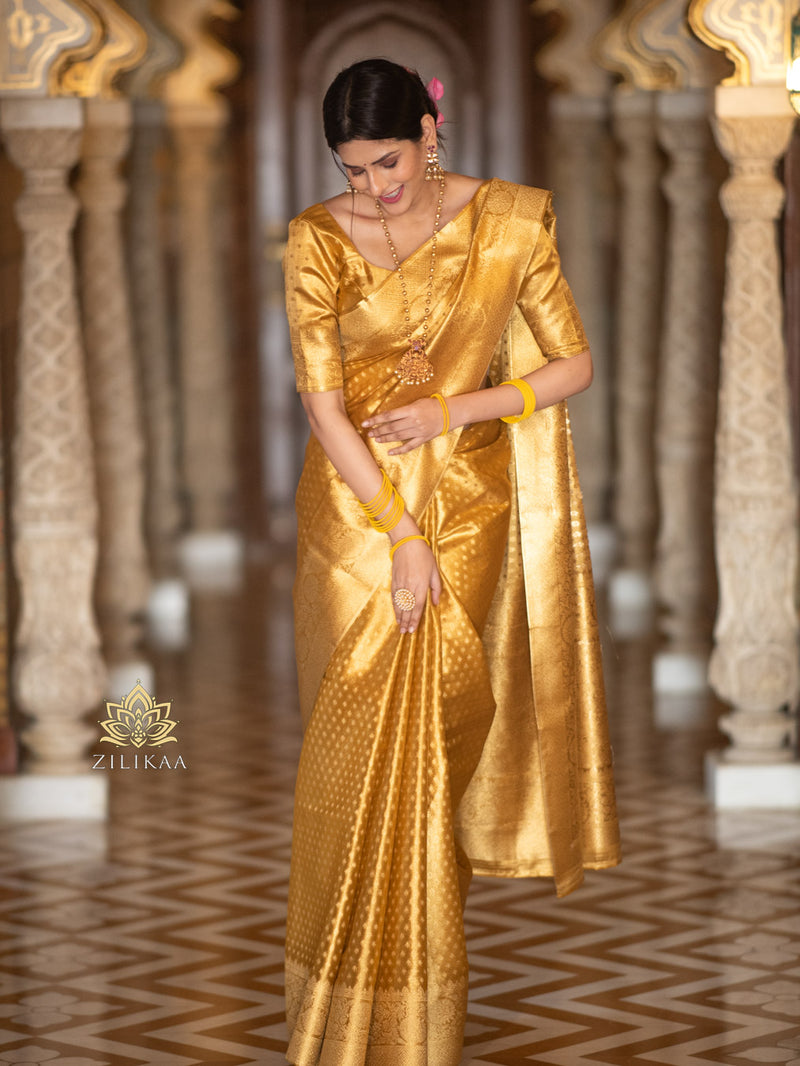 Golden Special Kanchipuram Tissue Silk Saree