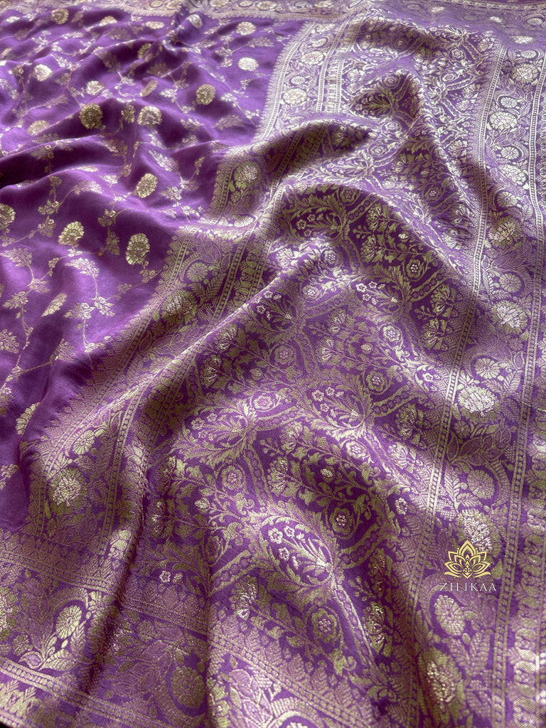 Royal Lavender Banarasi Uppada Silk Saree