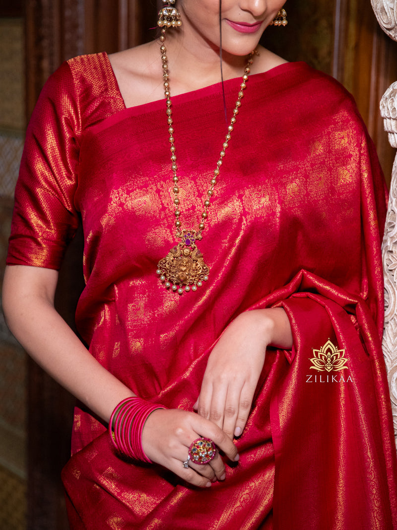 Red Special Kanjeevaram Silk Saree