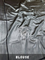 Midnight Black Kanjeevaram SIlk Saree