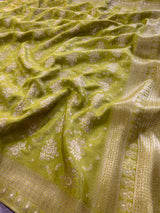 Baby Mehendi Banarasi Uppada Silk Saree