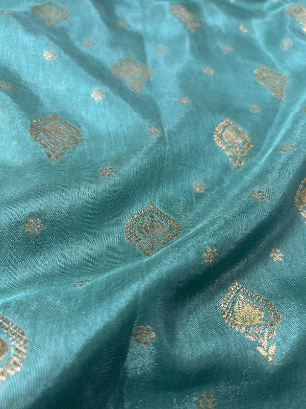 French Green Banarasi Uppada Silk Saree