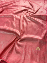 Peach Pink Kanchipuram Silk Saree