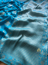 Firozi Blue Banarasi Uppada Silk Saree