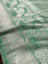 Pistachio Green Kanchipuram Silk Saree