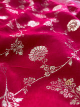 Queen Pink Banarasi Uppada Silk Saree