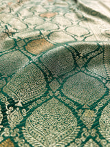 Bottle Green Kanchipuram Silk Saree