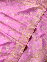 Baby Pink Banarasi Uppada Silk Saree