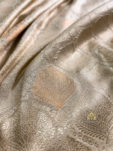 Ivory White Kanchipuram Silk Saree