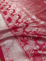 Scarlet Red Kanchipuram Silk Saree